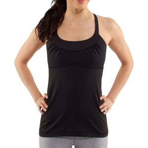 Lululemon Scoop Me Up Tank Women 6 Black Babydoll